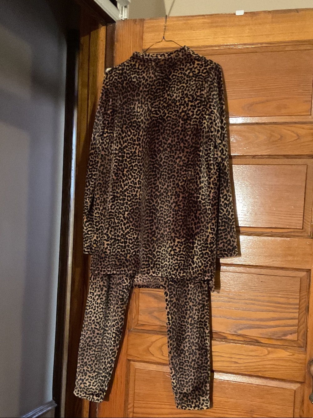 Lands' End Leopard Print Two Piece Set - Brown/Black